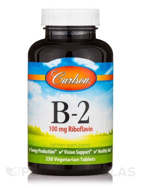 B-2 (Riboflavin) 100 mg - 250 Vegetarian Tablets
