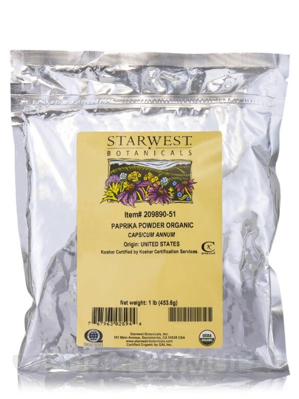 Organic Paprika Powder - 1 lb (453.6 Grams)