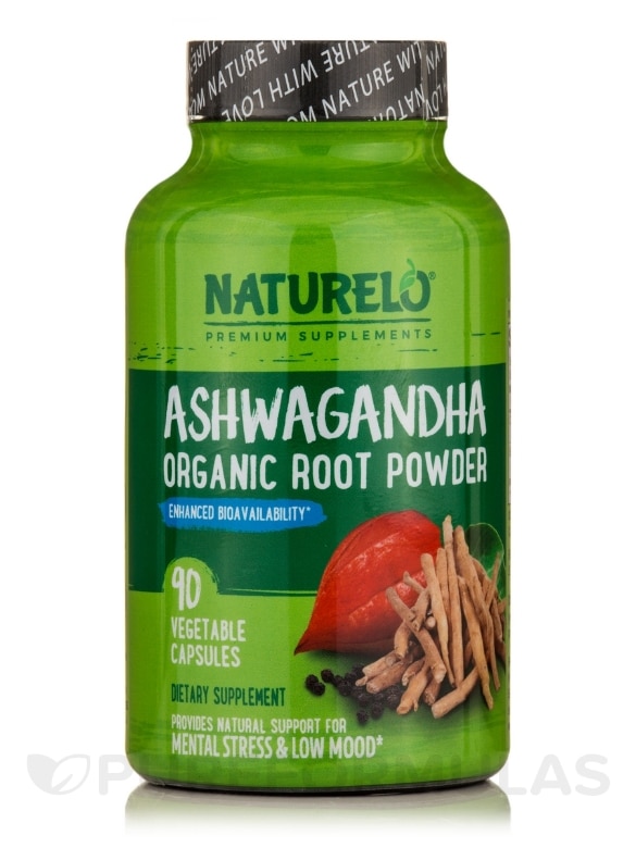 Ashwagandha Organic Root Powder - 90 Vegetable Capsules