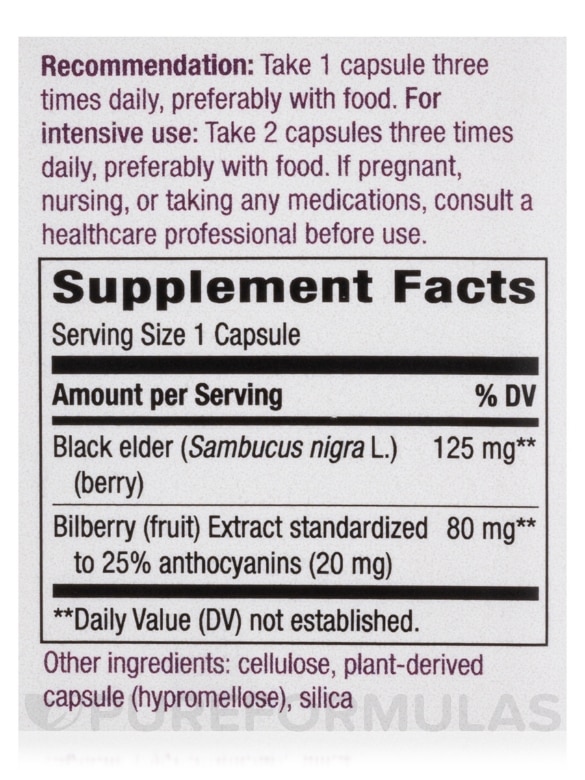 Bilberry Standardized - 90 Vegan Capsules - Alternate View 4