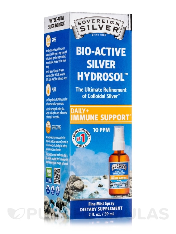 Bio-Active Silver Hydrosol 10 ppm - Immune Support - 2 fl. oz (59 ml) Fine Mist Spray