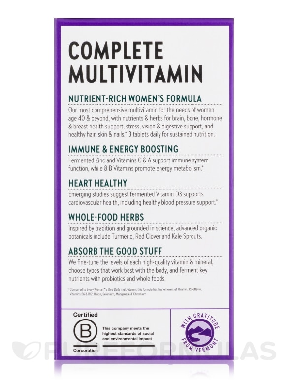 Women's Advanced 40+ Multivitamin (formerly Every Woman™ II Multivitamin) - 96 Vegetarian Tablets - Alternate View 6
