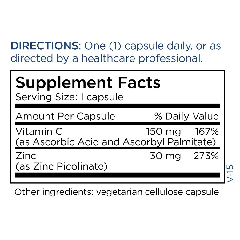 Zinc Picolinate 30 mg - 90 Capsules - Alternate View 2