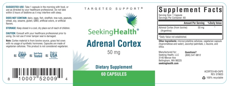 Adrenal Cortex - 60 Capsules - Alternate View 1