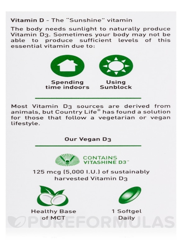 Vegan D3 - 30 Vegetarian Softgels - Alternate View 9