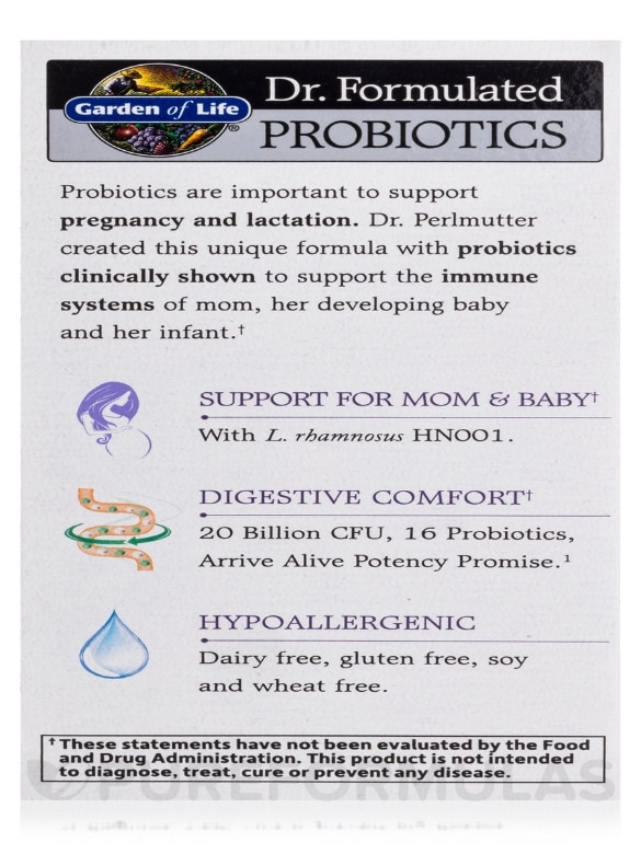Dr. Formulated Probiotics Once Daily Prenatal - 30 Vegetarian Capsules - Alternate View 9