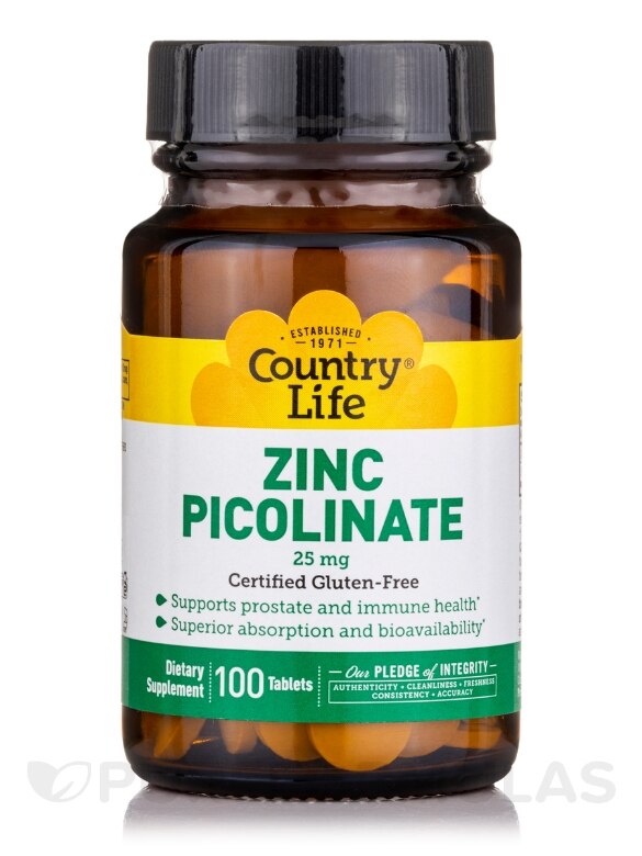 Zinc Picolinate 25 mg - 100 Tablets