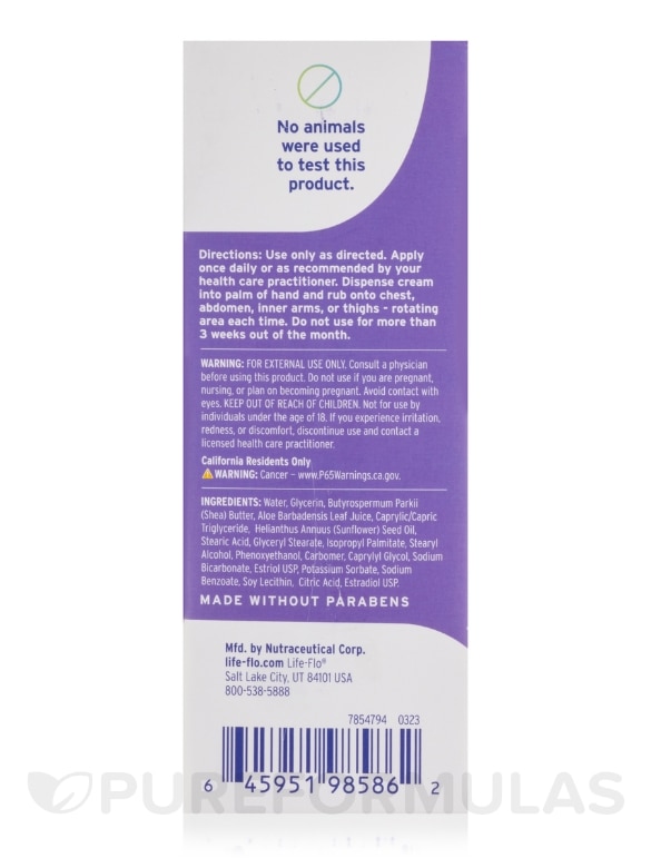 BiEstro-Care™ Body Cream, Fragrance Free - 4 oz (112 Grams) - Alternate View 5