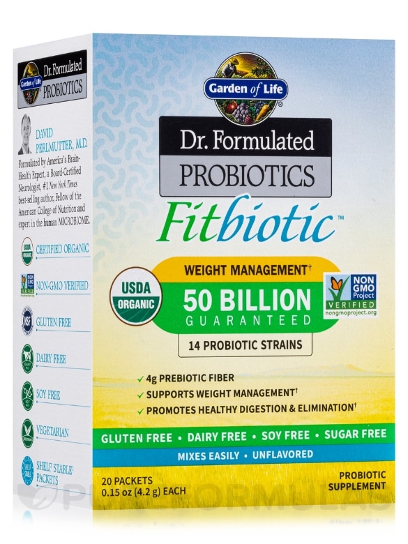 Dr. Formulated Probiotics Fitbiotic™ - Box of 20 Packets (0.15 oz / 4.2 Grams each)