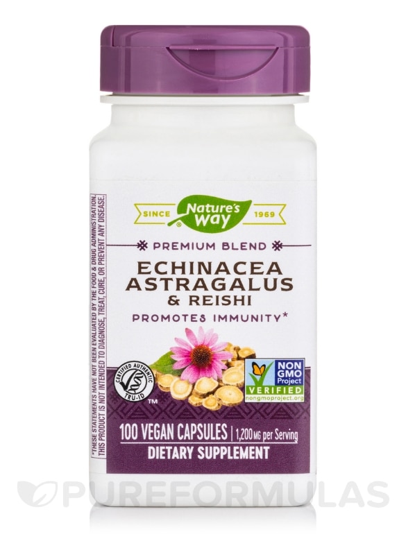 Echinacea Astragalus & Reishi 400 mg - 100 Capsules