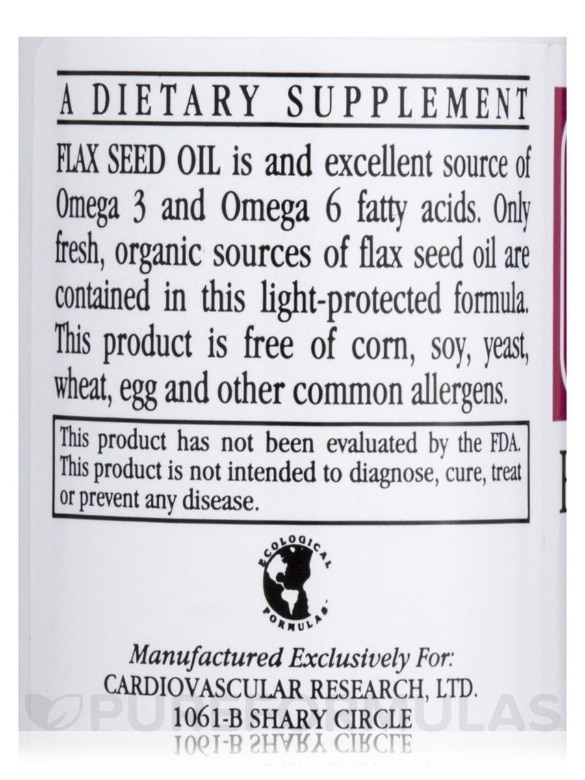 Flax Seed Oil 1000 mg - 90 Softgel Capsules - Alternate View 4