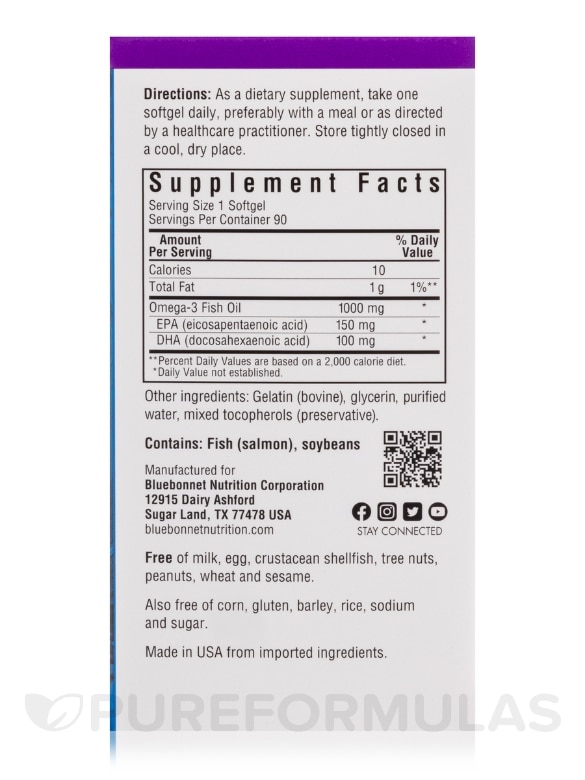 Natural Omega-3 Salmon Oil 1000 mg - 90 Softgels - Alternate View 4