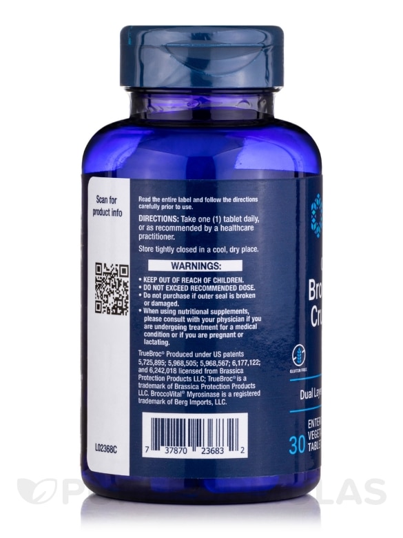 Optimized Broccoli and Cruciferous Blend - 30 Enteric Coated Tablets - Alternate View 2