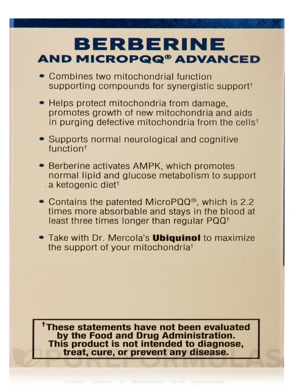 Berberine and MicroPQQ® Advanced - 30 Capsules - Alternate View 9