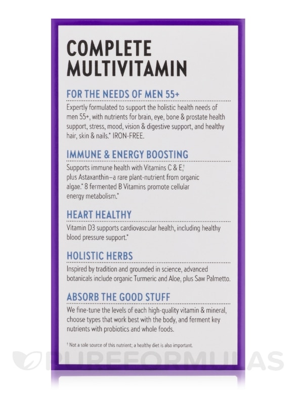 Every Man's One Daily 55+ Multivitamin - 48 Vegetarian Tablets - Alternate View 6
