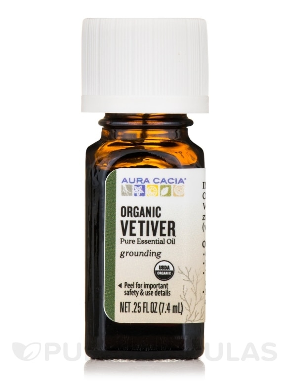 Organic Vetiver Pure Essential Oil - 0.25 fl. oz (7.4 ml)