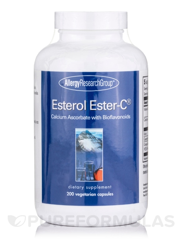 Esterol Ester C Calcium Ascorbate with Bioflavonoids - 200 Vegetarian Capsules