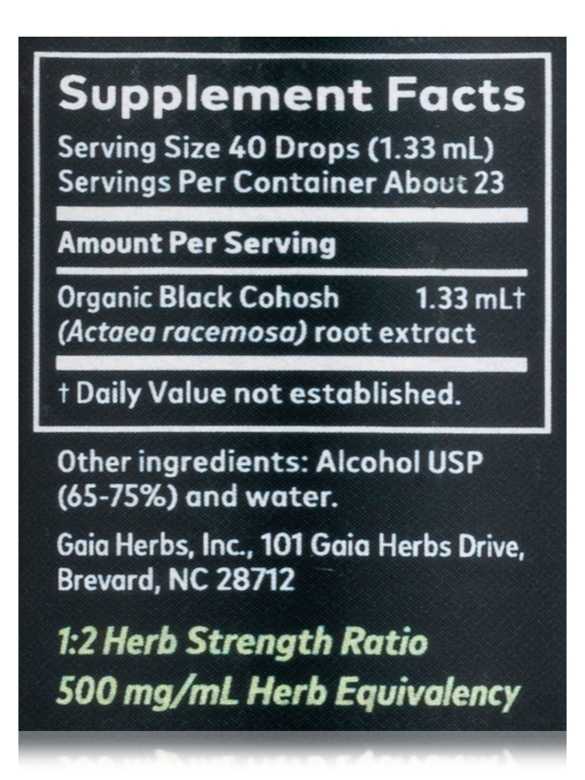 Black Cohosh Root - 1 fl. oz (30 ml) - Alternate View 4