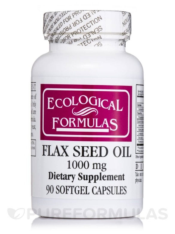 Flax Seed Oil 1000 mg - 90 Softgel Capsules