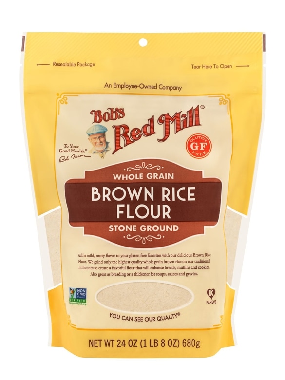 Whole Grain Brown Rice Flour, Stone Ground - 24 oz (680 Grams)