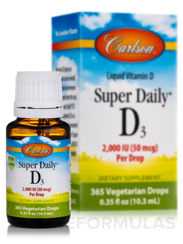 Super Daily® D3 2000 IU - 365 Drops (0.35 fl. oz / 10.3 ml) - Alternate View 1