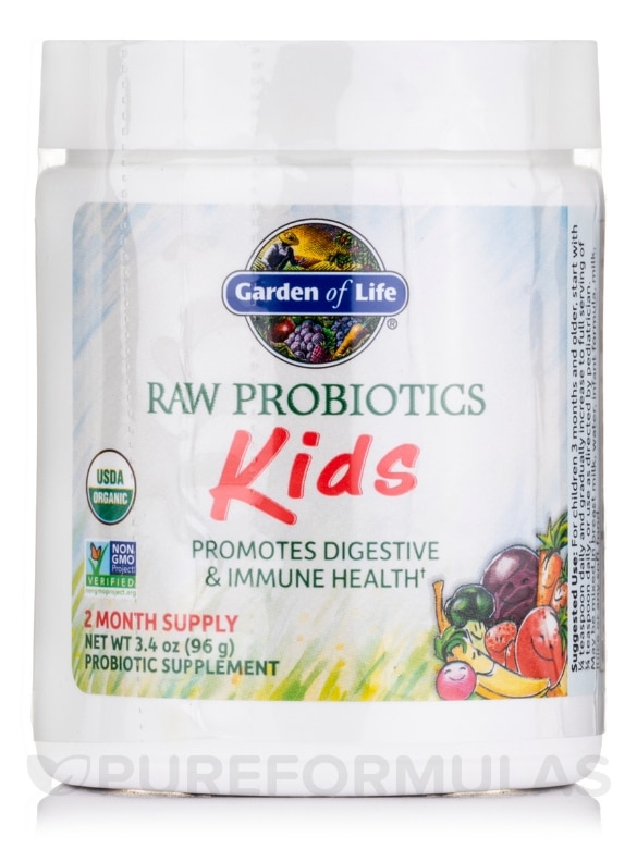 Raw Probiotics Kids Powder - 3.4 oz (96 Grams) - Alternate View 2