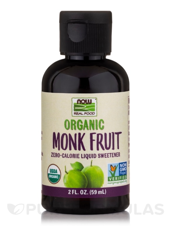 NOW Real Food® - Organic Monk Fruit Liquid Sweetener - 2 fl. oz (59 ml)